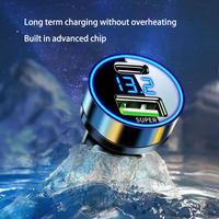 Cargador de Coche USB de 120W con Carga Rápida Tipo-C PD, Pantalla Digital y Certificación CE, Salida de 3.1A, Venta Directa de Fábrica