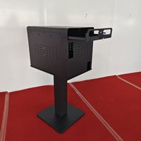 Stand Printer Logam Portabel dengan Laci Penyimpanan & Penutup Pelindung, Kompatibel dengan DNP DS620/DS620A/RX1, HITI P252L