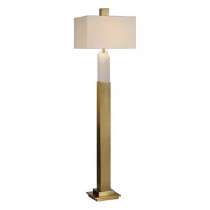 Lampadaire avec base en travertin 56x170 cm, source de lumière LED pour la décoration du salon et de la chambre - Product Image 3