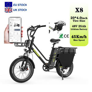 Bicicleta Eléctrica Urbana X8 NFC de 20 Pulgadas, 48V 35+30AH, Batería Doble Extraíble, Motor de 250W, Alcance de 180-220KM, 7 Velocidades, Hidráulica - Product Image 3