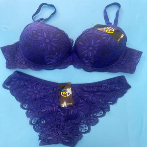 Modello da 1.68 dollari CG048 taglia 36-46 Set di Lingerie pronta taglia Plus Size Push up reggiseno e collant per donna - Product Image 3