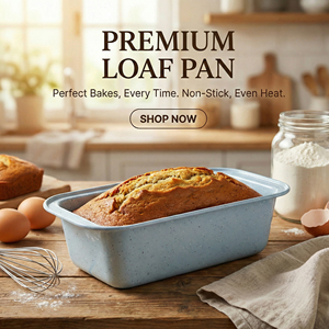 Set di Teglie Quadrate Mini per Pane, in Acciaio al Carbonio con Rivestimento Ceramico, Ecologiche e Lavabili in Lavastoviglie, per Piccoli Panetti - Product Image 6