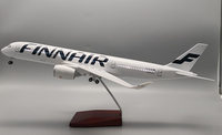 Modèle d'avion réaliste en résine ABS LED, Airbus A350 Finnair, échelle 1/142, éclairage contrôlé par le son, Android