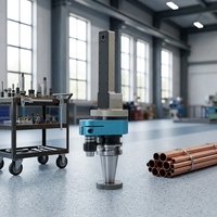 WEDN 90 BT40-B6-129 Tête de fraisage latérale compacte, corps ultra-mince, pour rainurage et perçage de trous intérieurs de petit diamètre, porte-outil CNC