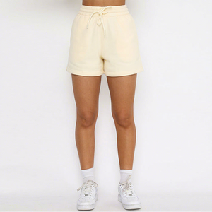 Shorts en molleton tricoté pour femme, taille mi-haute, motif à motifs, cordon de serrage, taille élastique, coupe décontractée, respirant, séchage rapide - Product Image 5