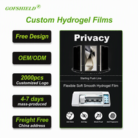Protecteur d'écran personnalisé anti-espion mat anti-éblouissement de haute qualité pour téléphones mobiles best-seller Film en feuille d'hydrogel TPU