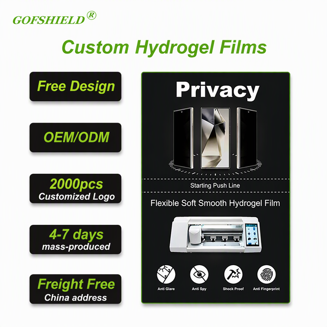 Custom Anti Spy Matte Anti Glare High Quality Privacy Screen Protector Hot Selling Mobile Phones Hydrogel TPU Sheet Film