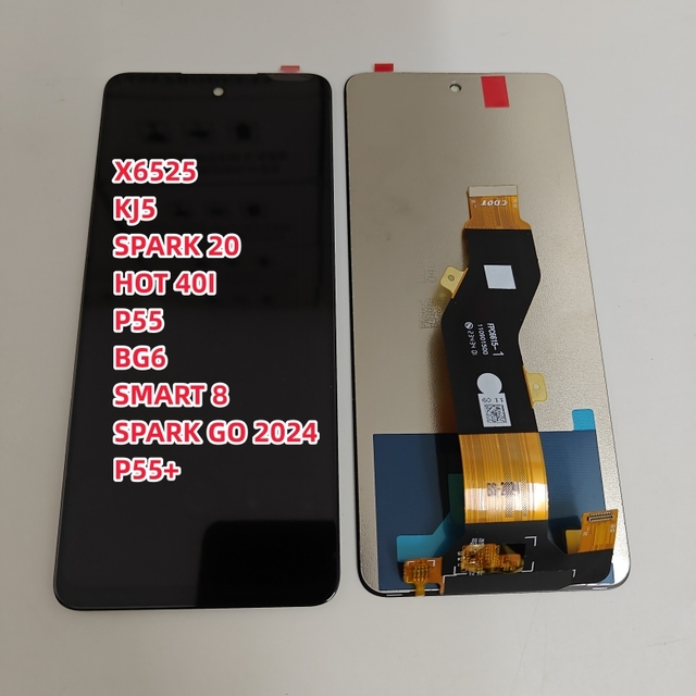Factory Direct Sales Touch Display for INFINIX ITEL TECNO X6525 SPARK20 HOT10I P55 SMART8 SPARK GO 2024 P55+ BG6 KJ5 LCD Screen