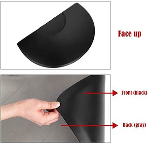 Tappetino Antifatica Impermeabile Nero a Semicerchio per Barbiere, Parrucchiere e Salone - Product Image 5