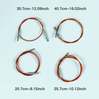 Ensemble d'aiguilles à tricoter circulaires interchangeables 9 pièces rouges 5-8 cm détachables pour pulls à manches courtes ou longues, outils de tricot DIY