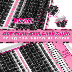 3D Fluffy Mềm Mỏng Ban Nhạc DIY Lash Cụm Kit 10-18Mm Phân Khúc Với Dưới Lông Mi Fluffy Cụm Lông Mi Mở Rộng - Product Image 5