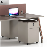 Poste de travail pour le personnel de bureau Table d'ordinateur Cabine modulaire moderne Poste de travail de bureau pour 2 personnes