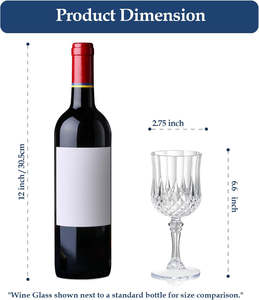 ホットセール 透明 8オンス ウイスキー用グラス PSプラスチック製 シャンパングラス フルート 高品質 結婚式 パーティー ワイングラス - Product Image 4