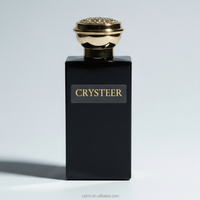 Botol Semprot Parfum Persegi Panjang Hitam Mengkilap Grosir Pabrik, Badan Kaca, Tutup Aluminium, Ramah Lingkungan, Dapat Didaur Ulang, 30/50/100ml Reed