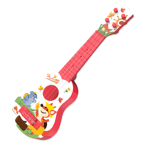 Popular 17 pulgadas Animal cuatro cuerdas dibujos animados <span class=keywords><strong>ukelele</strong></span> juguete principiante niños violín <span class=keywords><strong>ukelele</strong></span> para niños niñas herramienta de aprendizaje educativo - Product Image 3