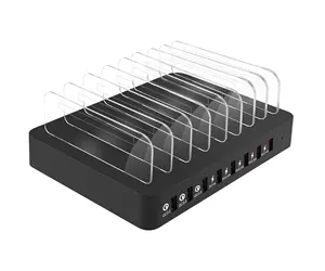 110W 8 Ports USB HUBS mutli function charging station with 3 USB 3.0 quick chargers, batteries & power supplies for phone/tablet