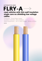Kabel Tembaga Berlapis Timah Isolasi PVC FLRY Style Solid Automotive Wire (Gulungan Fleksibel) 60Vdc/25Vac 0.35-50mm