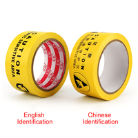 ALLESD Jaune ESD Ruban d'avertissement antistatique Ruban d'identification chinois ou anglais Zone de protection Ruban de sol en PVC