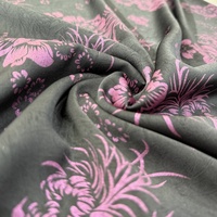 Tela Crepé Tejida de Poliéster 100% con Estampado Floral Koshibo Personalizado, Impresa Digitalmente, para Vestidos de Niña, Ideal para Forro y Bodas