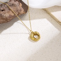 Collier Cœur Zircon Luxe Léger avec Pendentifs Double Dragon Élégants Vente en Gros Nouvelle Arrivée 2026 Accessoires Femme TGXL14656