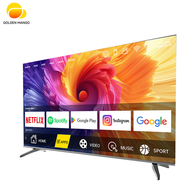 Manufacturer 65 70 Inch Tempered Glass Smart TV 2K 4K LED Android WiFi Television