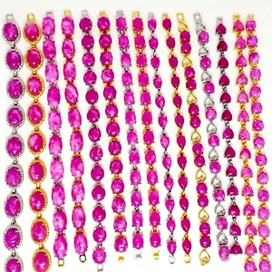 PFT <strong>Sakura</strong> Pink Women's Jade Quartz Stone <strong>Bracelet</strong> with Plum Blossom Inlay Chinese Style Taiwan Green - Product Image 5