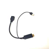 Cable de Transmisión de Señal Digital HD MI Macho a DisplayPort Hembra, Convertidor de Alimentación USB para Monitores de Computadora, Proyectores 4K