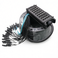 Câble multipaire XLR professionnel pour enceintes audio, boîtier de câblage 12 canaux XLR mâle vers femelle, câble répartiteur de 7,6 m avec gaine en PVC pour amplificateur de guitare