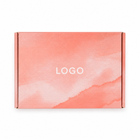 Boîte d'expédition en carton ondulé kraft orange corail avec logo personnalisé pour cadeaux, vente au détail et petites entreprises