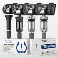 CGSULIT Sistema de Monitoreo de Presión de Neumáticos TPMS Original y Genuino, Universal y Programable para Automóviles, con Chip NXP, Válvula de Goma, 315MHz
