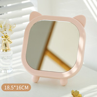 Miroir de maquillage de bureau pliable de dessin animé, miroir de maquillage pour fille, miroir de princesse pour étudiante en dortoir