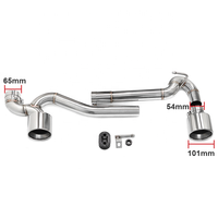 SYPES Embout d'Échappement en Acier Inoxydable Tuyau et Système d'Échappement pour BMW Série 3 E90 E92 320i 318i 325i 335i MT Diffuseur (05-12)