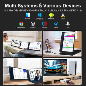 Extensor de Pantalla Triple para Portátil OEM de 14 Pulgadas 1200P IPS, Plegable, Monitor Dual con Logotipo y Empaque Personalizados - Product Image 5