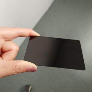 บัตรเครดิตโลหะสแตนเลสสีดำเงา/ด้าน ขนาด 0.8 มม. สำหรับพิมพ์ พร้อมช่องใส่ชิปและแถบแม่เหล็ก HICO - Product Image 3