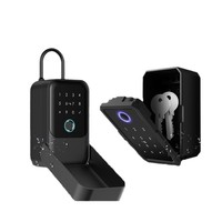 Caja de Seguridad Inteligente para Llaves con Control por Aplicación, Montada en Pared, con Reconocimiento de Huella Dactilar, Contraseña, Gran Capacidad, de Acero Aleado, para Llaves de Repuesto