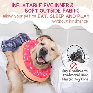 Donut Pet <b>Collar</b> Soft Protective Neck Brace Adjustable Dog <b>Collar</b> Cute Treat Print for Recovery - Product Image 3