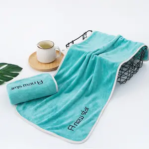 Toalha de microfibra para cabelo, toalha de banho personalizada, toalha microfibra com logo, 2022