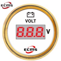 52 Mm Mobil Perahu Truk Motor Tegangan Voltmeter Digital Pengukur 8-32V dengan Lampu Latar