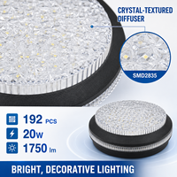 Plafonnier LED RGB à double effet lumineux, lampe ronde moderne à montage en surface, éclairage intérieur pour chambre à coucher, cuisine, décoration de la maison