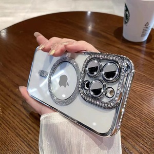 เคสโทรศัพท์แม่เหล็กฝังเพชรสำหรับ <span class=keywords><strong>iPhone</strong></span> 17 <span class=keywords><strong>Pro</strong></span> <span class=keywords><strong>Max</strong></span>, เคสกล้องแบบชิ้นเดียวสีทองประดับกลิตเตอร์ - Product Image 6
