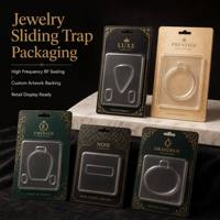 Verpakking met blisterkaart voor op maat gemaakte kunstwerken, met hoogfrequente RF-sealing en schuifdisplay voor sieraden.