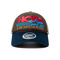 Casquette de baseball personnalisée à 5 panneaux avec logo brodé en 3D, design bicolore, tissu sergé 100% coton - Style sportif et professionnel