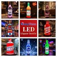 Écran LED pour bière, forme et taille personnalisables, affichage publicitaire mobile, panneau LED flexible, vidéo personnalisée