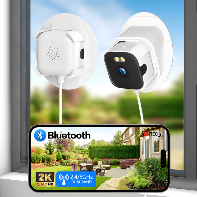 Wholesale 2K 3MP 2.4G & 5G WiFi Security Camera Suction Cup Mount Indoor Window Camera for Home & Business