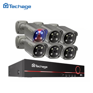 مجموعة رؤية ليلية ألوان Techage 8 ميجا بكسل مجموعة رؤية ليلية مراقبة فيديو Poe Nvr Kit - Product Image 1