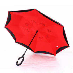 Vente en gros <span class=keywords><strong>parapluie</strong></span> coupe-vent double couche <span class=keywords><strong>inversé</strong></span> à l'envers <span class=keywords><strong>parapluie</strong></span> droit de type C pour voiture <span class=keywords><strong>parapluie</strong></span> <span class=keywords><strong>inversé</strong></span> couleur unie logo imprimé - Product Image 3