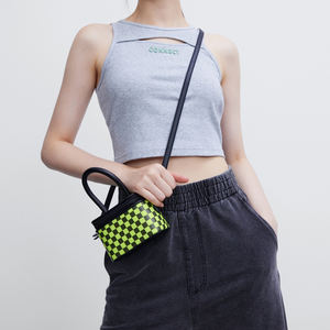 Новый дизайн на заказ модный трендовый стиль шашки из искусственной кожи цветная сумка через плечо Косметическая Портативная сумка 120 мм - Product Image 6