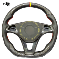 Volant personnalisé en cuir noir en fibre de carbone forgé Benz Classe E W213 E300 E350 Accessoire pour modèle spécifique