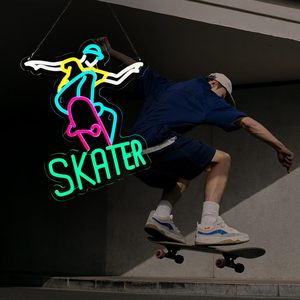 Skater Letreros Neon LED dimmable USB powered ambient <b>light</b> store <b>window</b> decoration <b>light</b> street indicator <b>light</b> landscape <b>light</b> - Product Image 4