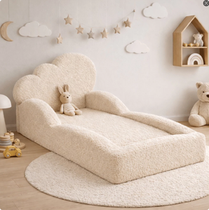 <span class=keywords><strong>Letto</strong></span> per Bambini Moderno Personalizzato 2027, Comodo e Comprimibile, Senza Legno e Metallo, <span class=keywords><strong>Letto</strong></span> di Transizione per Bambini in Bouclé - Product Image 5